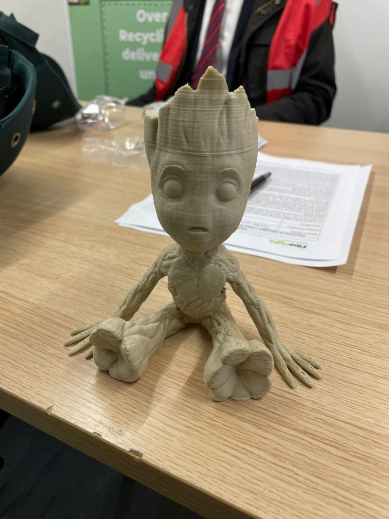 Model of Groot, made by Fiberight